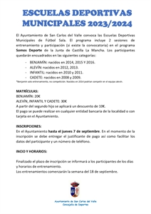 ESCUELAS DEPORTIVAS